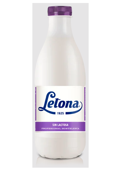 Leche Letona SIN LACTOSA Semi 1L C/6u