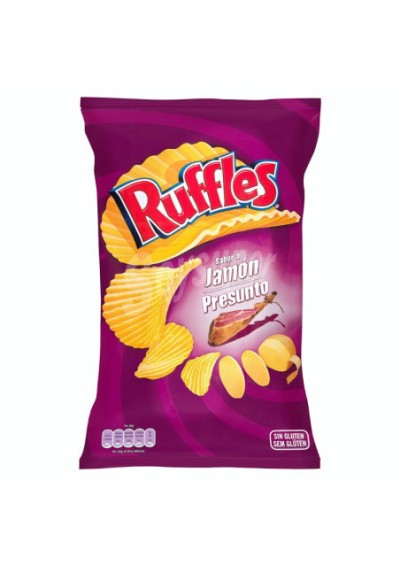Patatas Ruffles Jamon C/20 48g