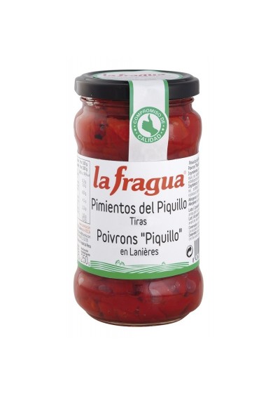 Pimiento Piquillo Tiras tarro 314 grs La Fragua